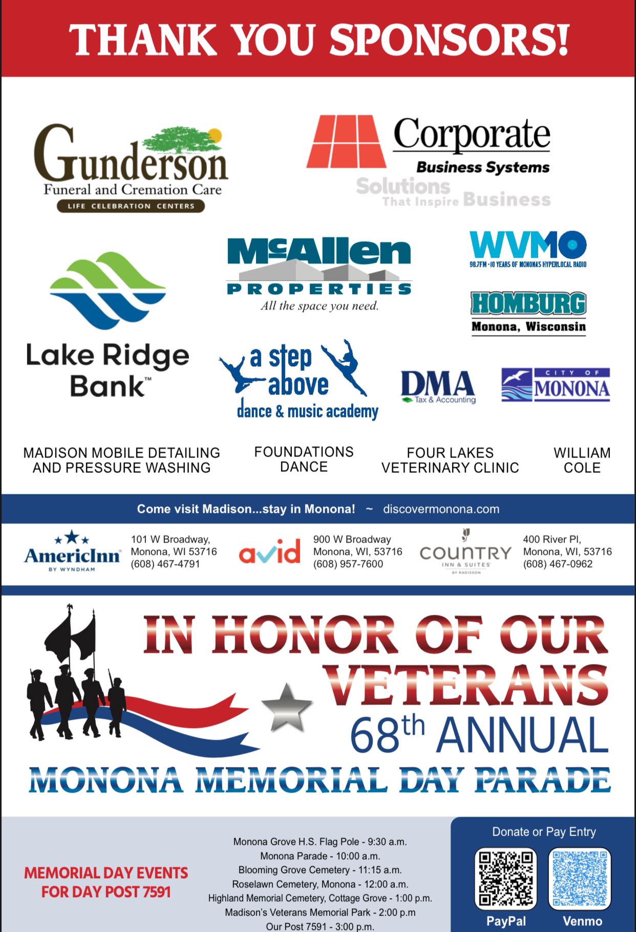 parade sponsors